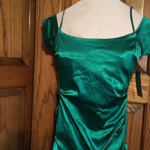 Dina BAR-EL sexy stretch green dress